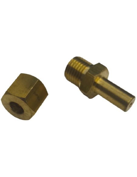 Injecteur M12x1,25 Alésage 1,70 mm Ouverture 14 mm Gaz Naturel Plancha GG hauteur 31 mm JAA075 CE JDC248 version avec raccord