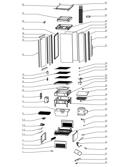 Clip grille noir étagère RT-78L Plastique 2.5.1.01.039 1.1.C.C10.42.A1 710761