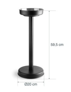 Black wheel stand