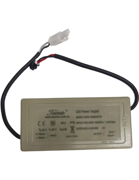 Alimentation LED HVDC-24060A0733 Tauras 24VDC 2,5A 60W
