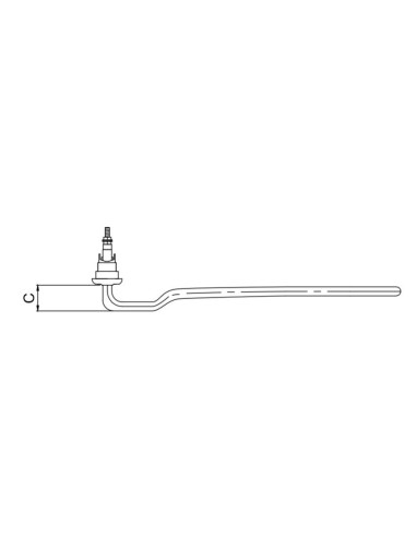 Heating element 600W 230V Dishwasher tank R2154-1P