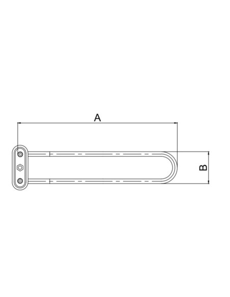Heating element 600W 230V Dishwasher tank R2154-1P