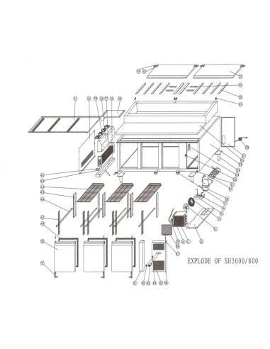 Grid shelf 403x628 mm SH3000/800
