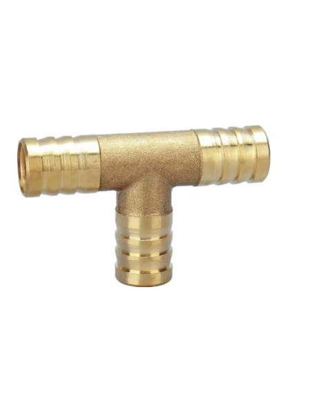 Dérivation T laiton Ø10 pour tube flexible 14600 Gaz Butane Propane