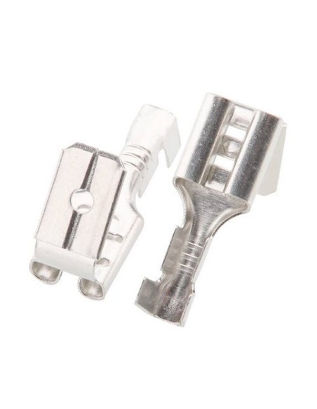 Conector enchufable faston doble 6,3x0,8 mm 100 piezas