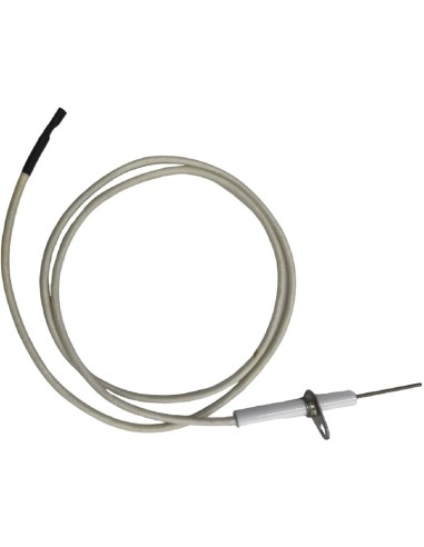 Ignition electrode with flange Ø4mm cable length 800mm round faston connector ø 2.4mm
