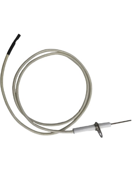 Électrode d allumage avec bride Ø4mm longueur du câble 800mm connecteur faston rond ø 2,4mm