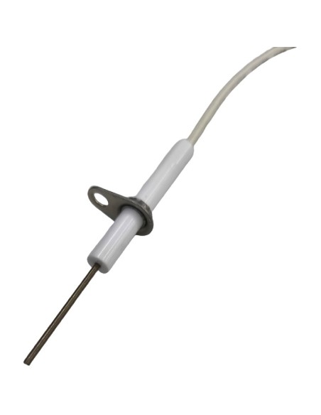 Électrode d allumage avec bride Ø4mm longueur du câble 800mm connecteur faston rond ø 2,4mm