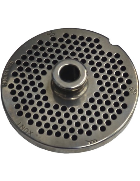 Placa picadora de carne 32 taladro 4,5mm con pivote 1 muesca inoxidable Enterprise