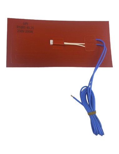 Résistance plate en silicone 200W 230VAC 100x200mm R1083