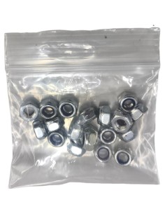 Hexagonal locknut M6 steel zinc plated 20 pieces