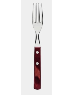 Fourchettes à manche en bois traité rouge Polywood (paquet de 12)