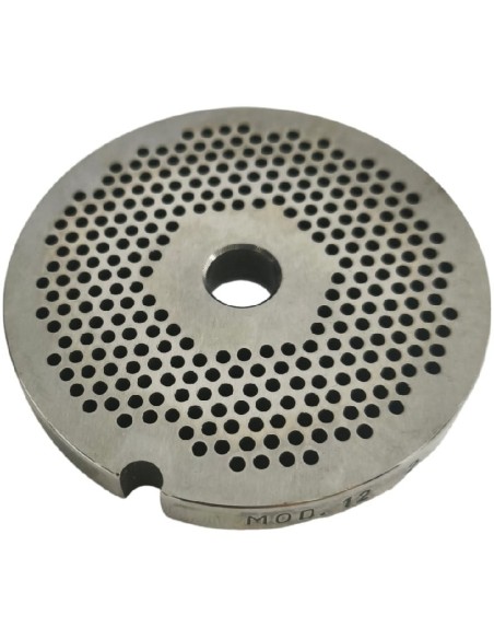 Meat grinder plate size 12 hole 2mm without hub 1 notch Stainless steel Enterprise System