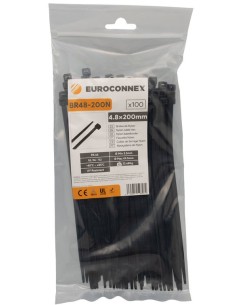 Brida Nylon Negra 200x3,6mm 100 unidades BR36-200N
