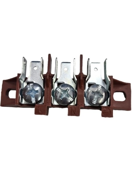 3-pole Faston 6.3mm terminal block