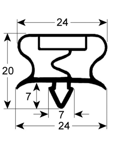 Joint de réfrigérateur profil 9195 L 2500mm armoire R-X