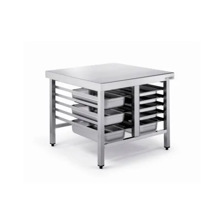 Stainless steel table for ovens 