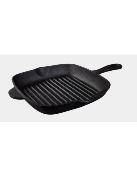 Sartén Parrilla de Hierro Fundido Precurada 27 cm