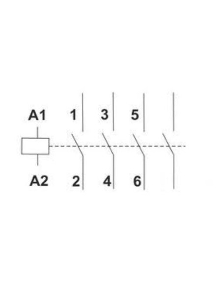 Mini-contacteur 230V AC3 12A contacts principaux 3NO CJX2-K1210