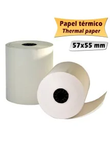 100 Rouleaux de papier thermique 57x55mm