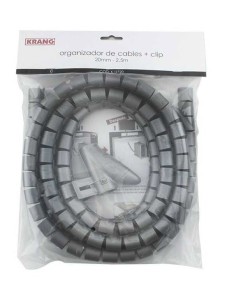 Organizador de cables 2,5 m Ø25 mm gris
