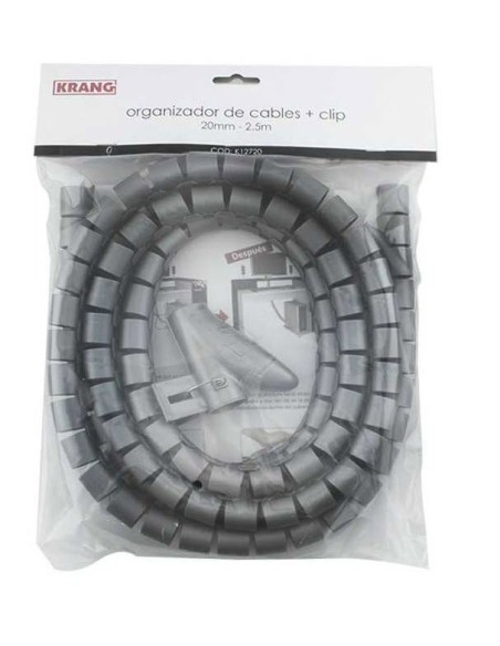 Organizador de cables 2,5 m Ø25 mm gris