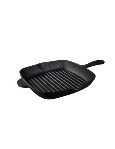 Sartén Parrilla de Hierro Fundido Precurada 27 cm