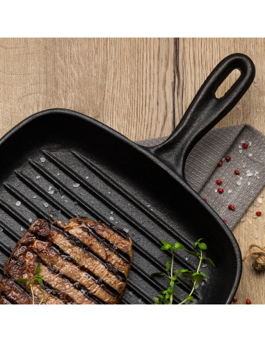 Pre-seasoned Cast Iron Grill Pan 27 cm