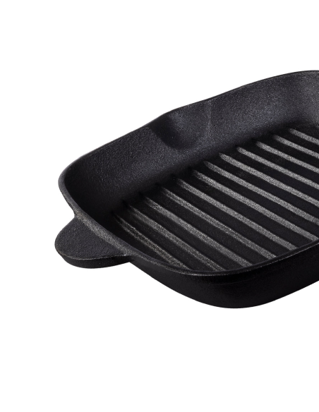 Sartén Parrilla de Hierro Fundido Precurada 27 cm