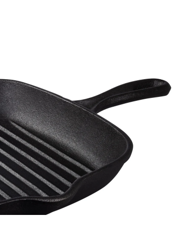 Sartén Parrilla de Hierro Fundido Precurada 27 cm