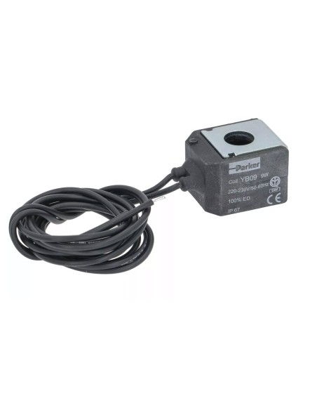Bobine magnétique 230VAC 9VA type YB09 avec câble 371033