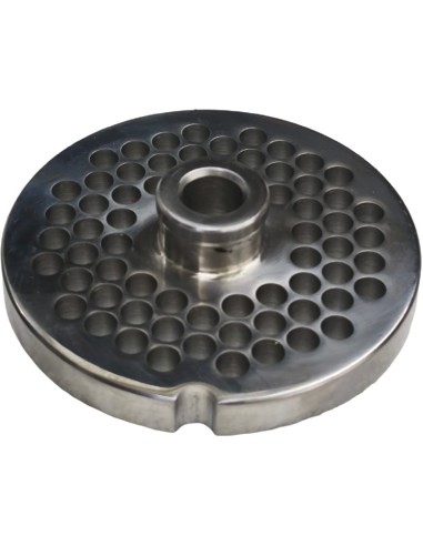 Placa Picadora de carne 22 taladro 8mm con pivote 1 Muesca Inoxidable Enterprise