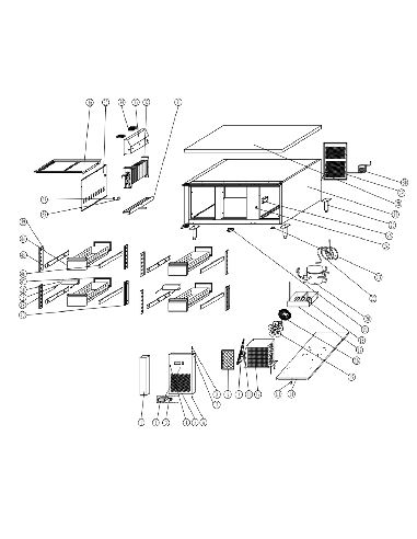 Kit soporte de guías mesas GN bajas 4 piezas