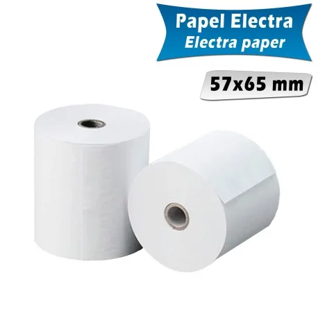 Rollos de papel electra 57x65 mm