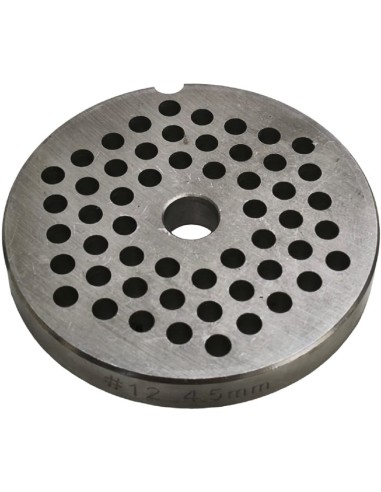 Grille hachoir à viande 12 trou 4,5mm sans ergot 1 encoche Inox