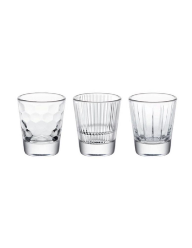Set of 6 Assorted Shot Glasses 50cc SECRET