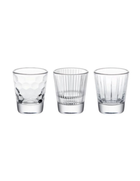 Set of 6 Assorted Shot Glasses 50cc SECRET