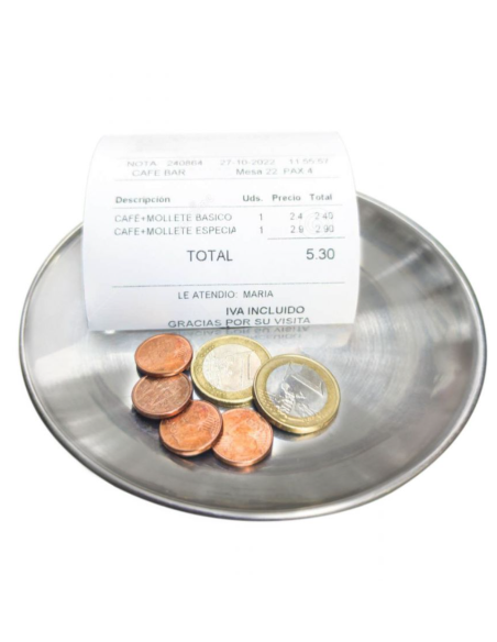 Soucoupe à Monnaie Inox pour Bar