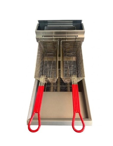 Freidora a gas con mueble MGFE3-LP