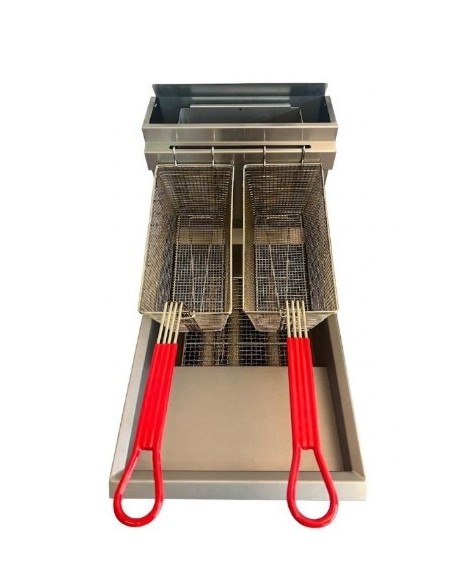 Freidora a gas con mueble MGFE3-LP
