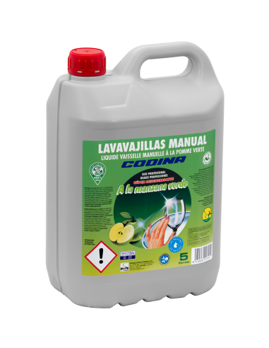 Detergente lavavajillas manual Manzana Verde (5 Litros)