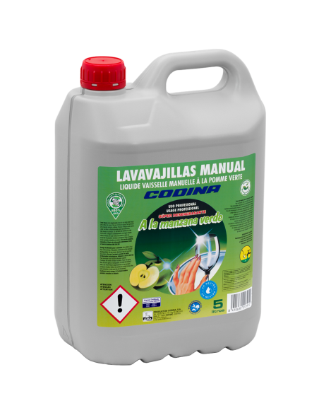 Liquide vaisselle à la main Pomme verte (5 litres)