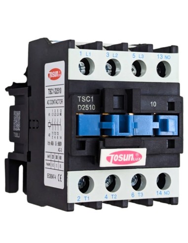 Contactor 230V AC3 25A main contacts 3NO auxiliary NO TSC1-D2510