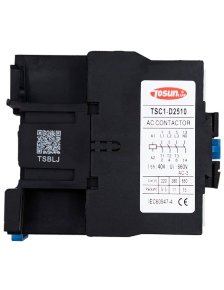 Contactor 230V AC3 25A main contacts 3NO auxiliary NO TSC1-D2510