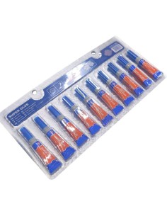 Super Glue instant adhesive pack of 10 units transparent 10s
