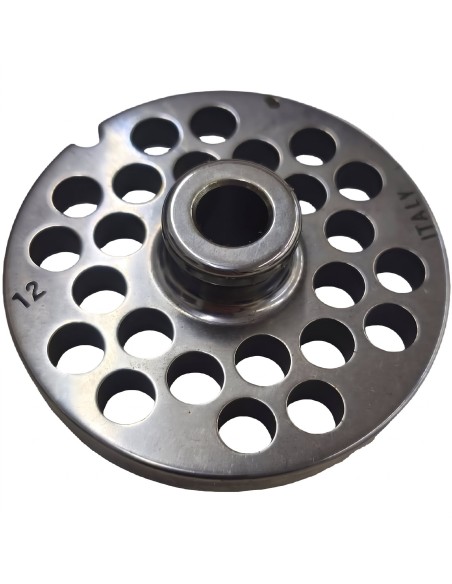 Grille pour hachoir à viande Enterprise 12 trous 8mm avec pivot et 1 coche inox