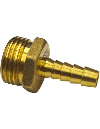 Raccord tétine 1/2"G mâle sortie Ø8mm laiton