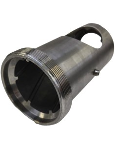Meat grinder barrel MG32 Cr Thread Pitch 2.5 M114mm 7 ribs Ø58mm stainless steel