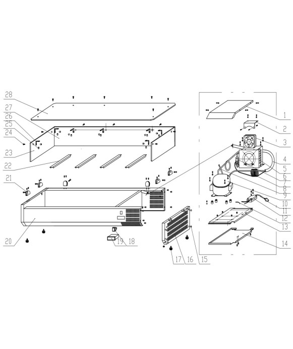 Rear glass panel VRX-2000