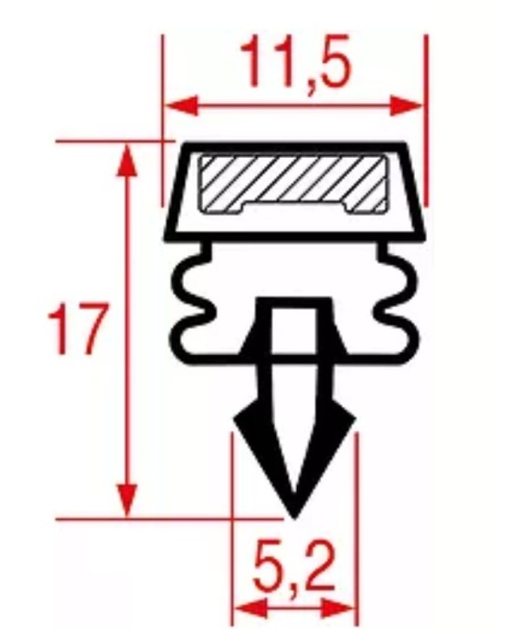 Joint de réfrigérateur profil 9314 L 1200 mm 902158
